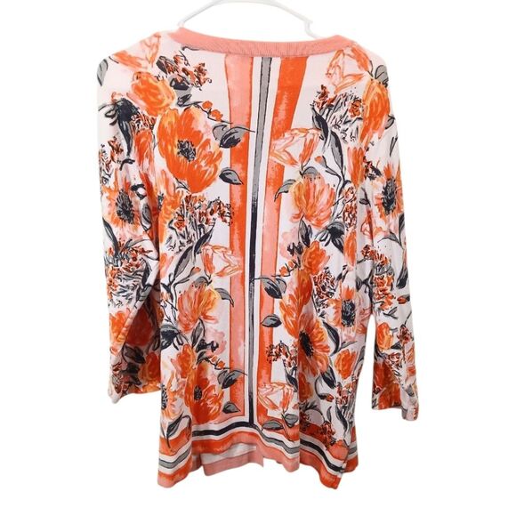 Isaac Mizrahi Floral Button Cardigan XL - Picture 2 of 6